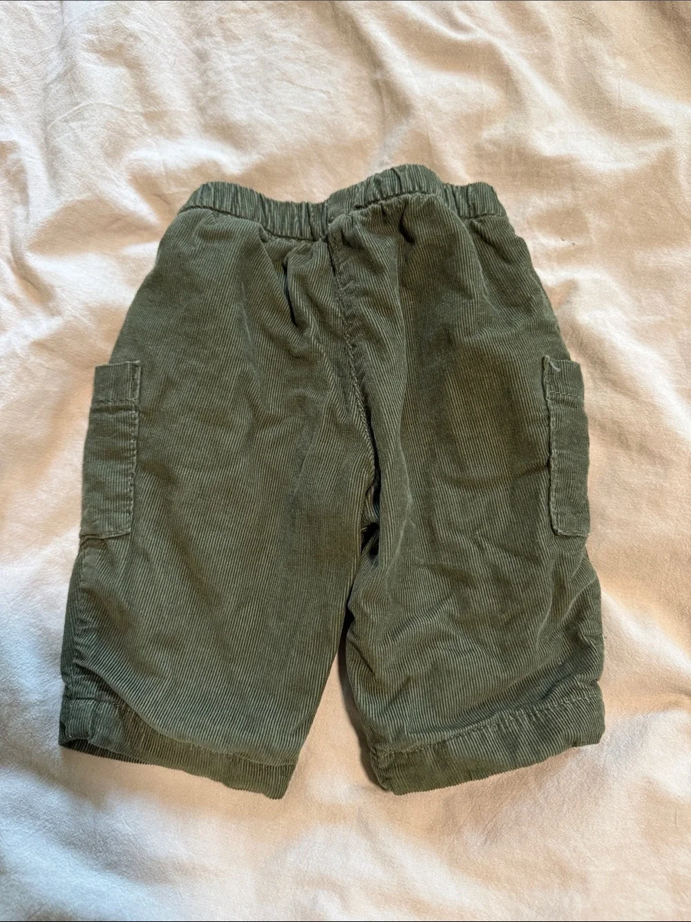 GAP Olive Corduroy Cargo Pants with Pocket Patch